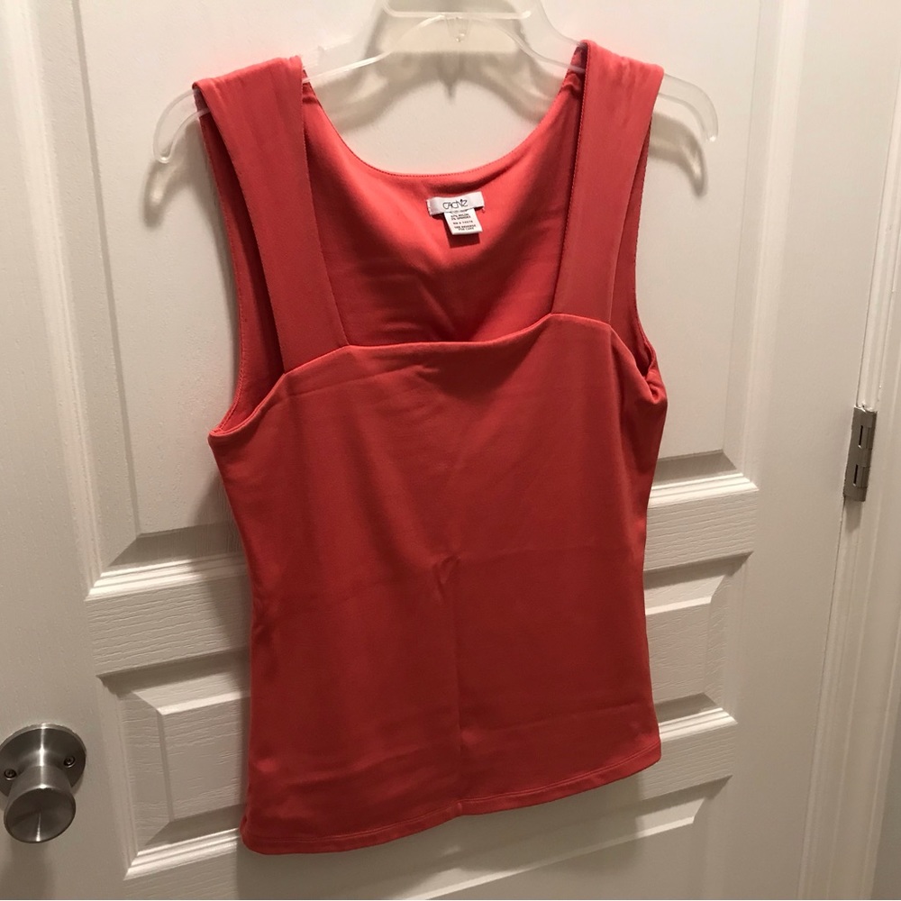 Cache Orange/Melon Color Top. Size M.